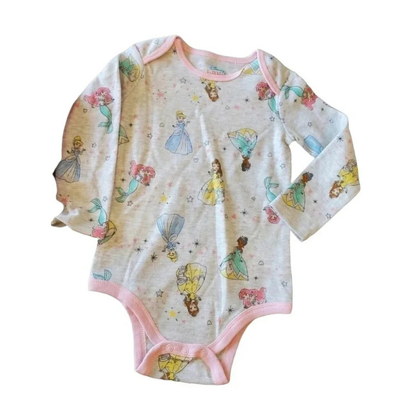 3-6m Princess 3piece Onesie and Bib Set - Picture 3 of 5